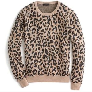 J. Crew Animal Print Merino Sweater